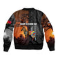 Angola Sleeve Zip Bomber Jacket Sunset Zebra Design and African Nature - African Pride