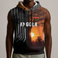Angola Sleeveless Hoodie Sunset Zebra Design and African Nature - African Pride