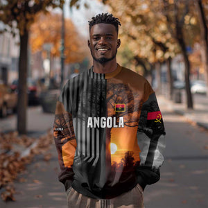 Angola Sweatshirt Sunset Zebra Design and African Nature - African Pride