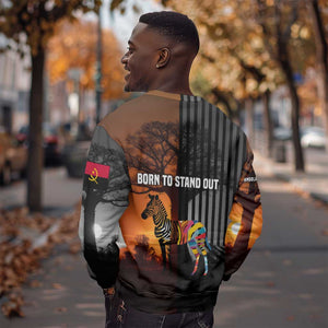 Angola Sweatshirt Sunset Zebra Design and African Nature - African Pride