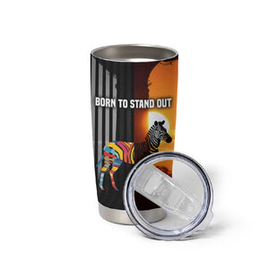 Angola Tumbler Cup Sunset Zebra Design and African Nature - African Pride