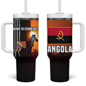 Angola Tumbler With Handle Sunset Zebra Design and African Nature - African Pride