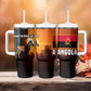 Angola Tumbler With Handle Sunset Zebra Design and African Nature - African Pride