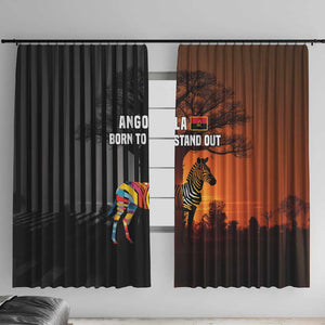 Angola Window Curtain Sunset Zebra Design and African Nature - African Pride