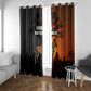 Angola Window Curtain Sunset Zebra Design and African Nature - African Pride