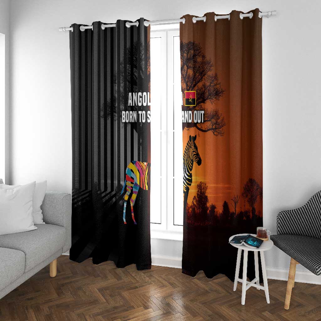 Angola Window Curtain Sunset Zebra Design and African Nature - African Pride
