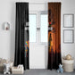 Angola Window Curtain Sunset Zebra Design and African Nature - African Pride