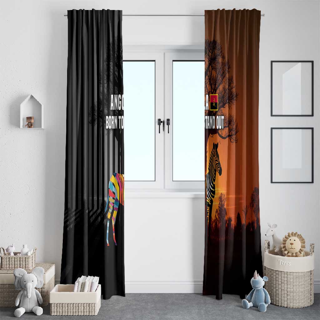 Angola Window Curtain Sunset Zebra Design and African Nature - African Pride