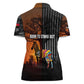 Angola Women Polo Shirt Sunset Zebra Design and African Nature - African Pride