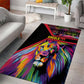 Angola Area Rug Multicolor Tribal Design and Vibrant Lion - African Pride