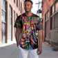 Angola Baseball Jersey Multicolor Tribal Design and Vibrant Lion - African Pride