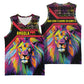 Angola Basketball Jersey Multicolor Tribal Design and Vibrant Lion - African Pride
