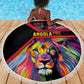 Angola Beach Blanket Multicolor Tribal Design and Vibrant Lion - African Pride