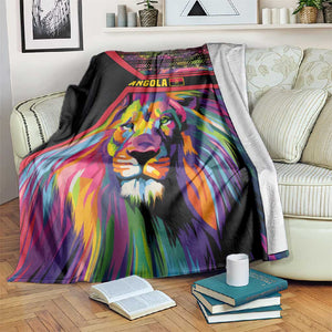 Angola Blanket Multicolor Tribal Design and Vibrant Lion - African Pride