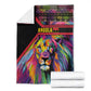 Angola Blanket Multicolor Tribal Design and Vibrant Lion - African Pride