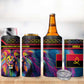 Angola 4 in 1 Can Cooler Tumbler Multicolor Tribal Design and Vibrant Lion - African Pride
