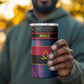 Angola 4 in 1 Can Cooler Tumbler Multicolor Tribal Design and Vibrant Lion - African Pride