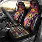 Angola Car Seat Cover Multicolor Tribal Design and Vibrant Lion - African Pride