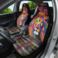Angola Car Seat Cover Multicolor Tribal Design and Vibrant Lion - African Pride