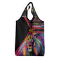 Angola Grocery Bag Multicolor Tribal Design and Vibrant Lion - African Pride