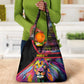 Angola Grocery Bag Multicolor Tribal Design and Vibrant Lion - African Pride