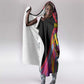 Angola Hooded Blanket Multicolor Tribal Design and Vibrant Lion - African Pride