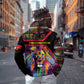 Angola Hoodie Multicolor Tribal Design and Vibrant Lion - African Pride