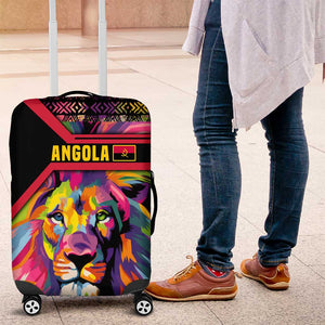 Angola Luggage Cover Multicolor Tribal Design and Vibrant Lion - African Pride