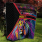 Angola Quilt Multicolor Tribal Design and Vibrant Lion - African Pride