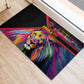 Angola Rubber Doormat Multicolor Tribal Design and Vibrant Lion - African Pride