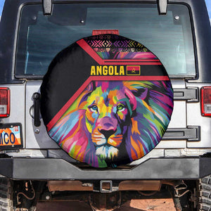 Angola Spare Tire Cover Multicolor Tribal Design and Vibrant Lion - African Pride