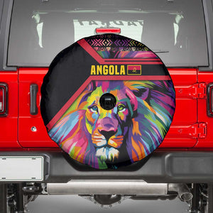 Angola Spare Tire Cover Multicolor Tribal Design and Vibrant Lion - African Pride