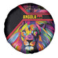 Angola Spare Tire Cover Multicolor Tribal Design and Vibrant Lion - African Pride