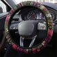 Angola Steering Wheel Cover Multicolor Tribal Design and Vibrant Lion - African Pride