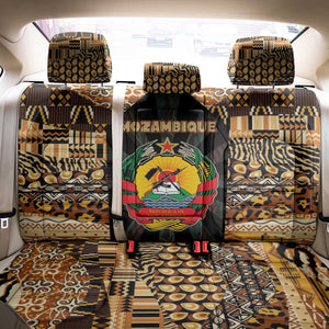 Mozambique Back Car Seat Cover Black Brown Tribal Design - African Pride