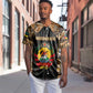 Mozambique Baseball Jersey Black Brown Tribal Design - African Pride