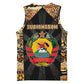 Mozambique Basketball Jersey Black Brown Tribal Design - African Pride