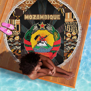 Mozambique Beach Blanket Black Brown Tribal Design - African Pride