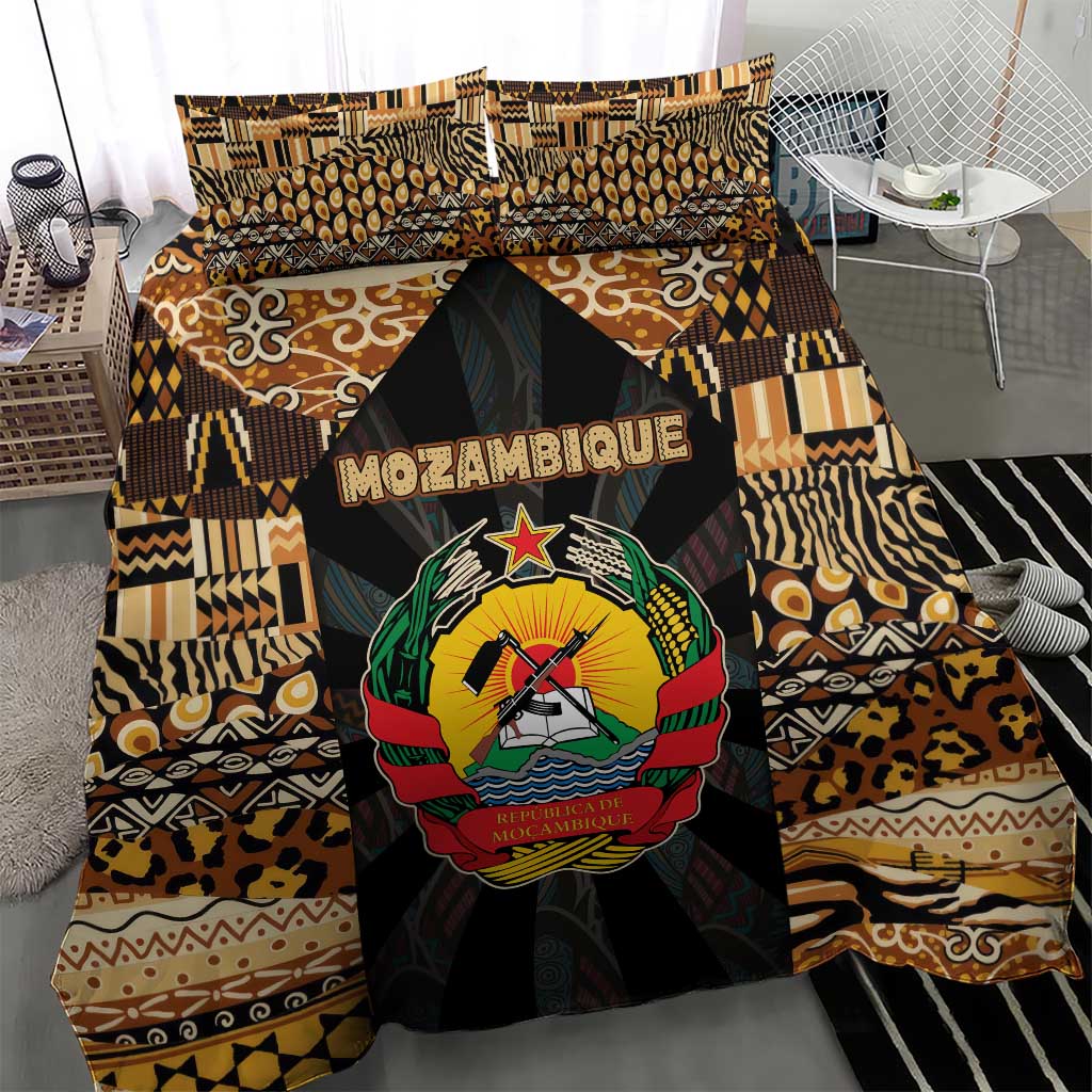 Mozambique Bedding Set Black Brown Tribal Design - African Pride