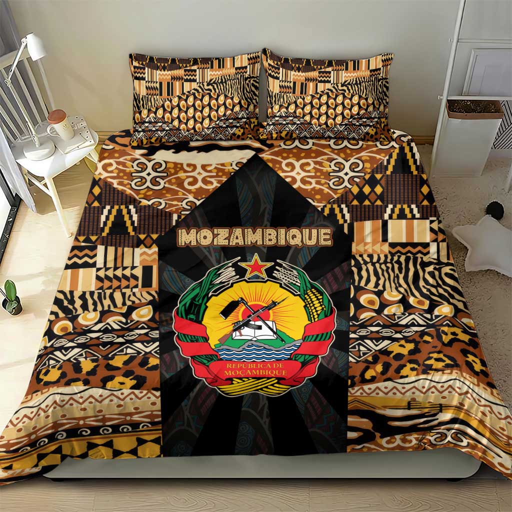 Mozambique Bedding Set Black Brown Tribal Design - African Pride