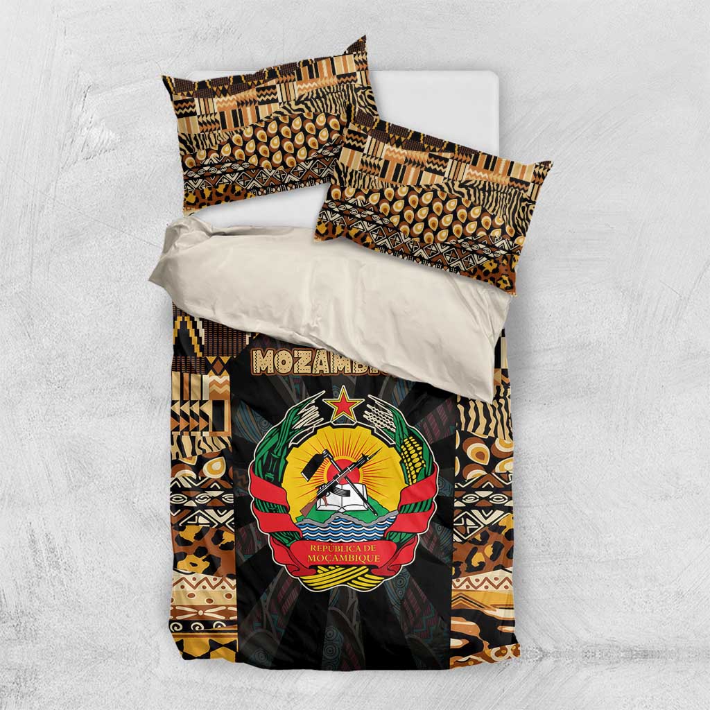 Mozambique Bedding Set Black Brown Tribal Design - African Pride