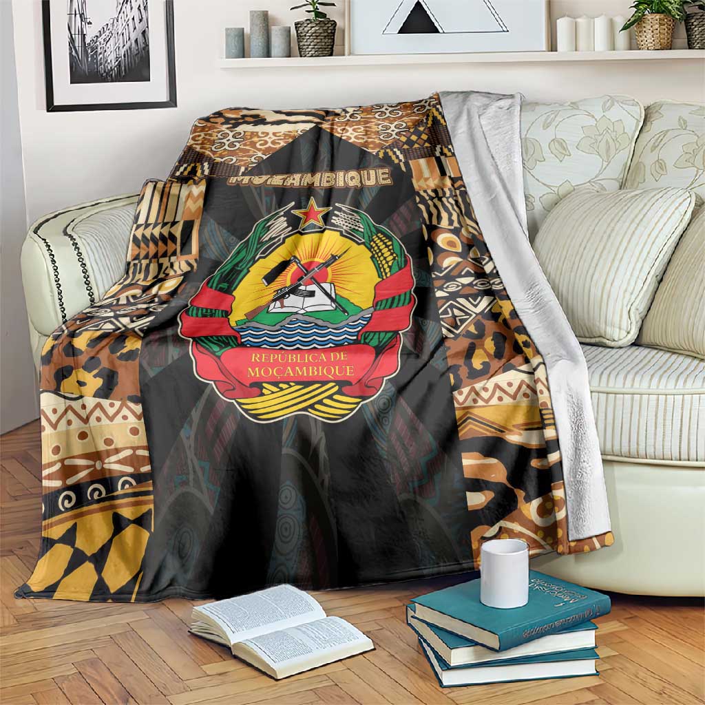 Mozambique Blanket Black Brown Tribal Design - African Pride