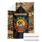 Mozambique Blanket Black Brown Tribal Design - African Pride