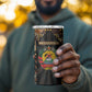 Mozambique 4 in 1 Can Cooler Tumbler Black Brown Tribal Design - African Pride