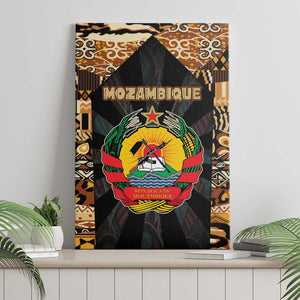 Mozambique Canvas Wall Art Black Brown Tribal Design - African Pride