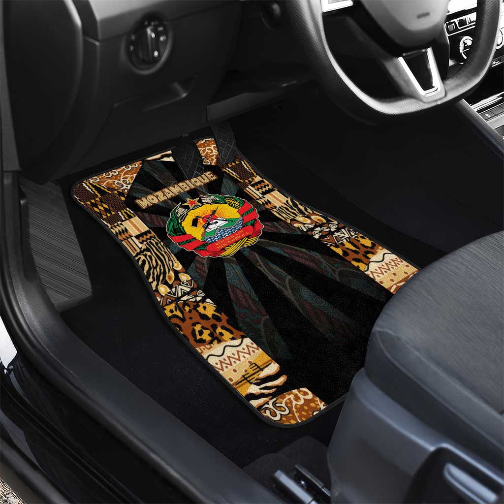 Mozambique Car Mats Black Brown Tribal Design - African Pride