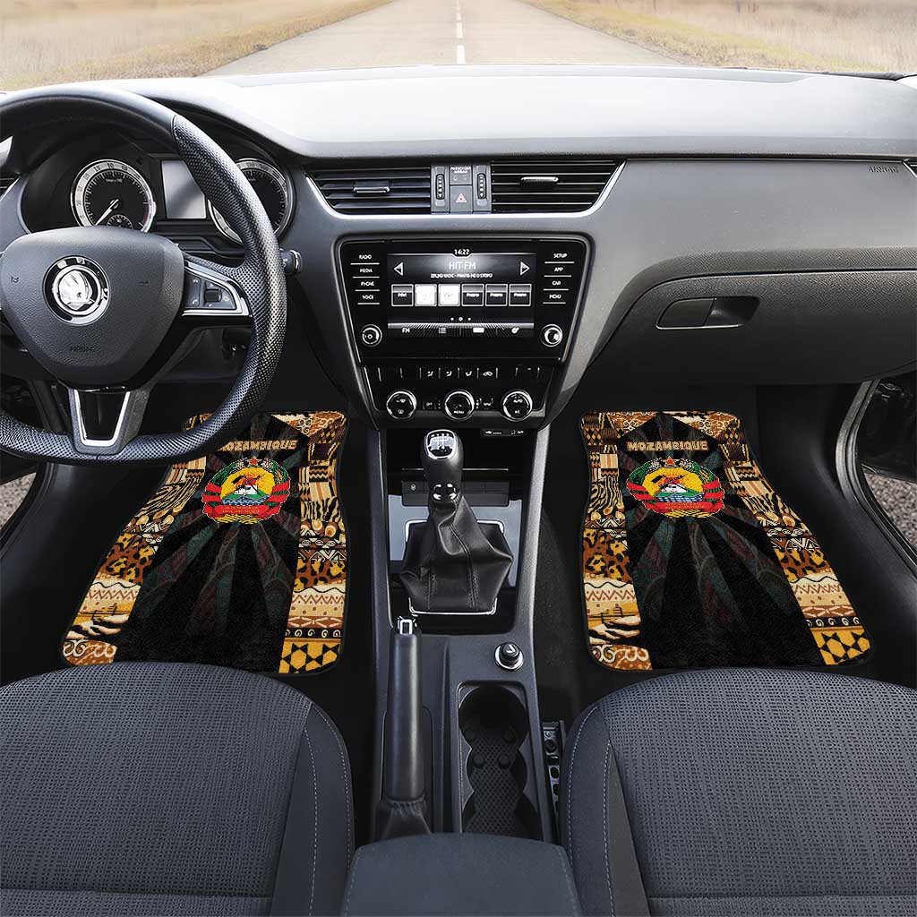 Mozambique Car Mats Black Brown Tribal Design - African Pride
