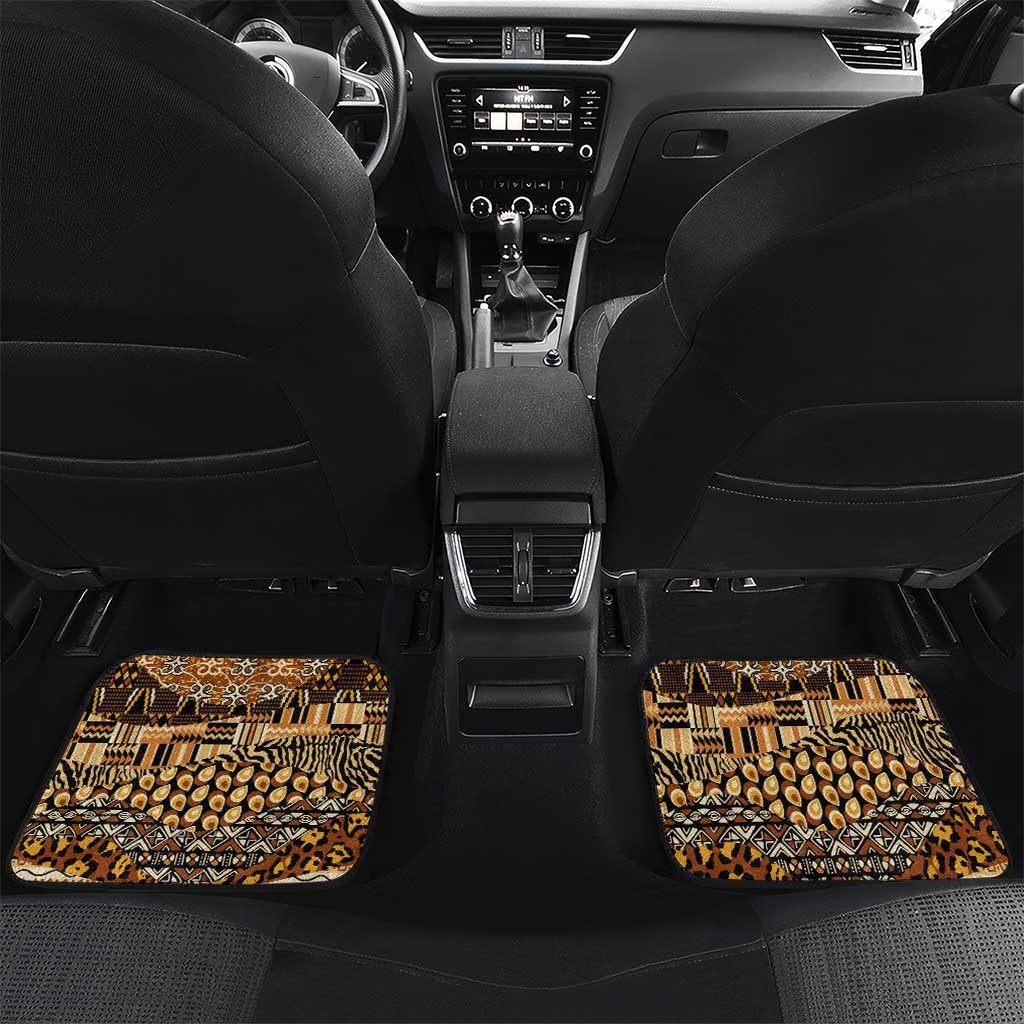 Mozambique Car Mats Black Brown Tribal Design - African Pride
