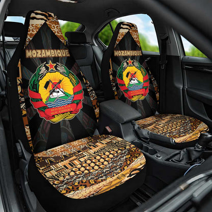 Mozambique Car Seat Cover Black Brown Tribal Design - African Pride