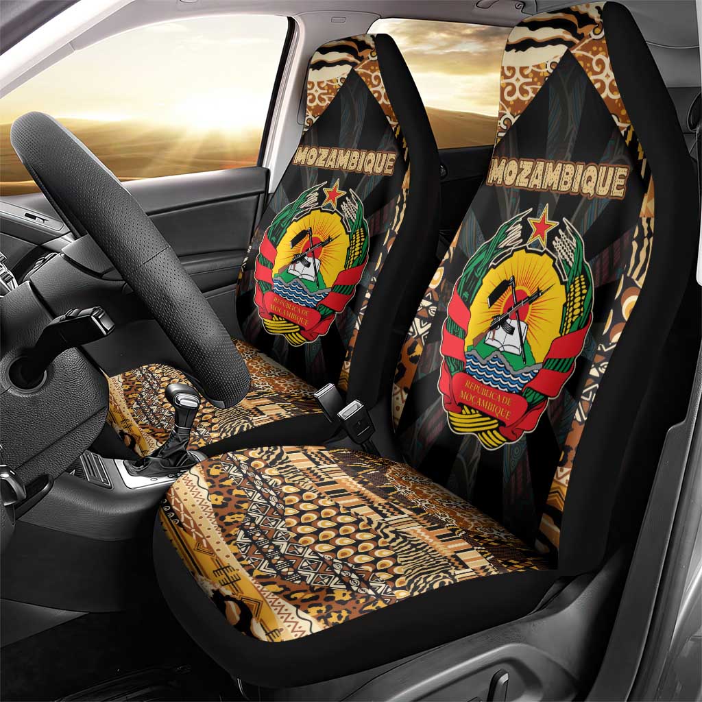 Mozambique Car Seat Cover Black Brown Tribal Design - African Pride